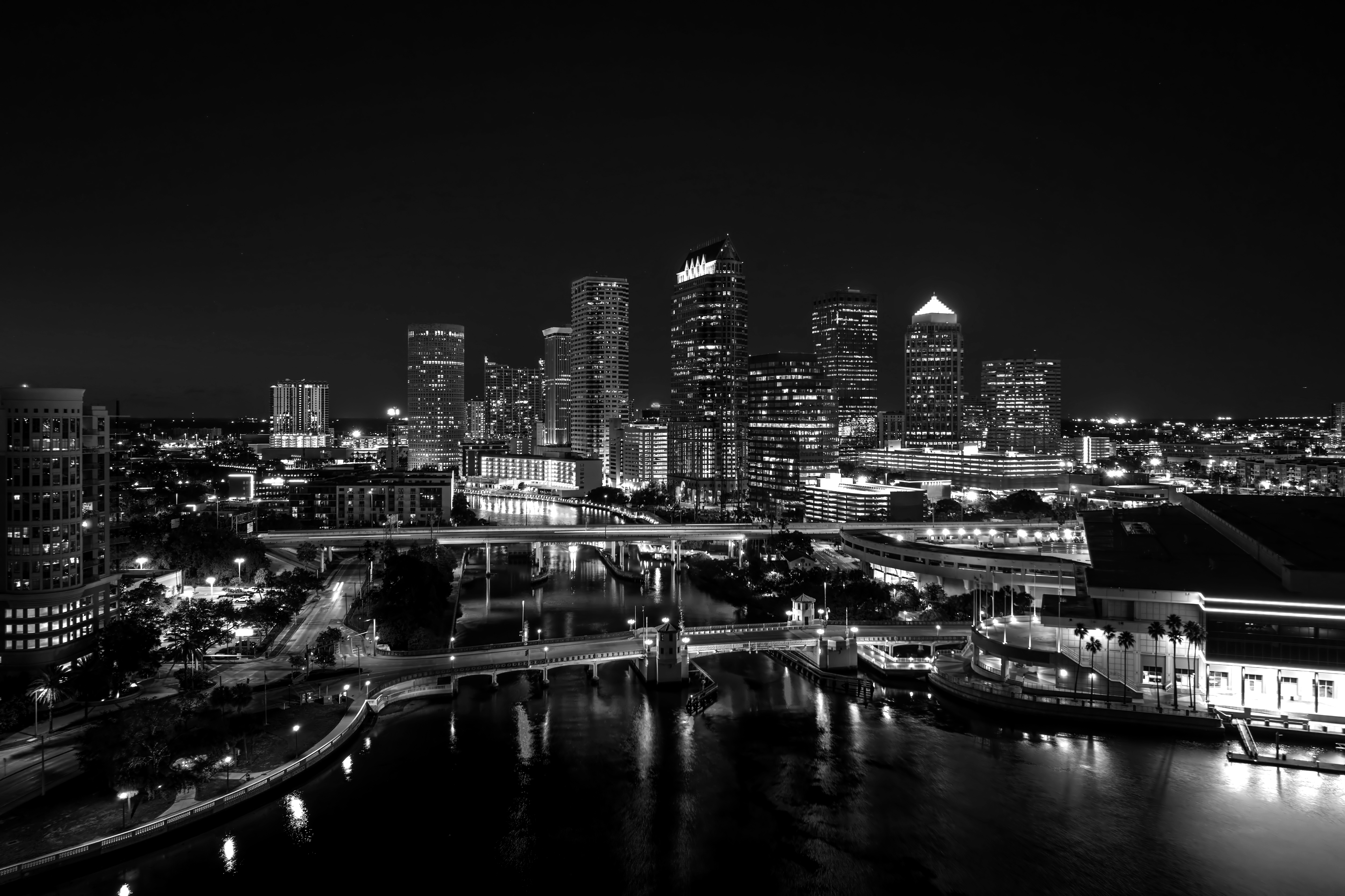Tampa FL skyline from the water